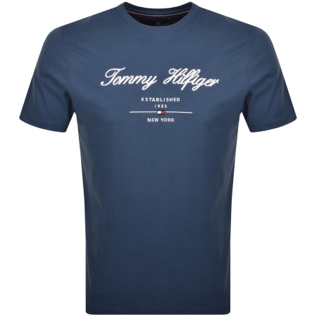Product Image for Tommy Hilfiger Logo T Shirt Blue