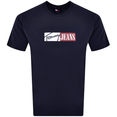 Product Image for Tommy Jeans Slim Logo T Shirt Navy