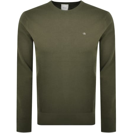 Product Image for Calvin Klein Waffle Texture Jumper Green