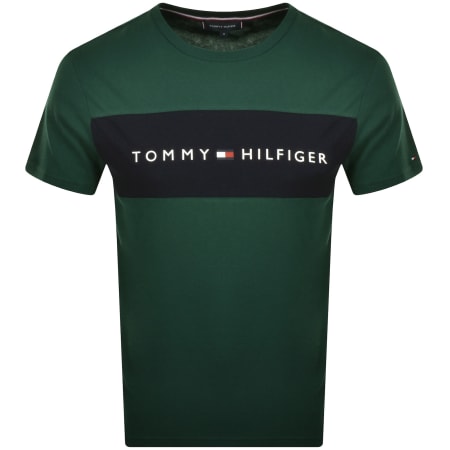 Product Image for Tommy Hilfiger Block Logo T Shirt Green