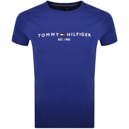 Product Image for Tommy Hilfiger Logo Slim Fit T Shirt Blue