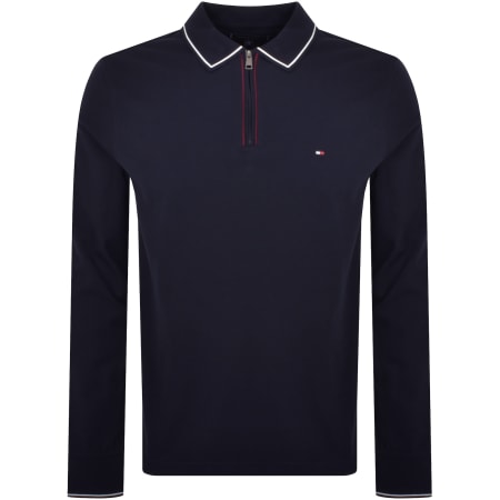 Product Image for Tommy Hilfiger Zip Regular Fit Polo T Shirt Navy