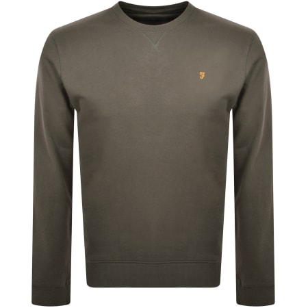 Product Image for Farah Tim New Crew Sweatshirt Brown