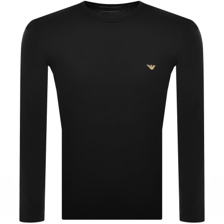 Product Image for Emporio Armani Long Sleeve Logo T Shirt Black