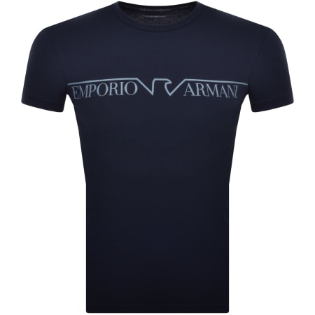 Product Image for Emporio Armani Short Sleeve Logo T Shirt Navy