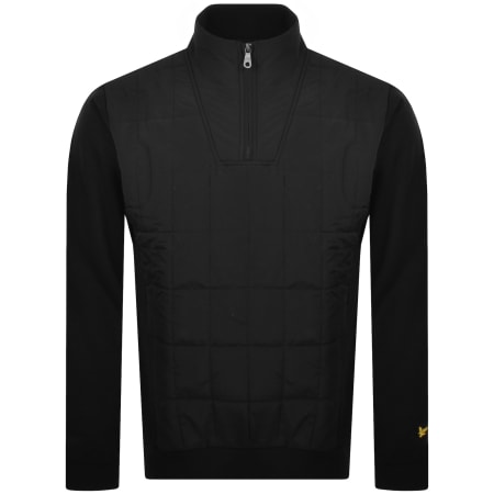 Product Image for Lyle And Scott Hybrid Quilted Zip Sweatshirt Black