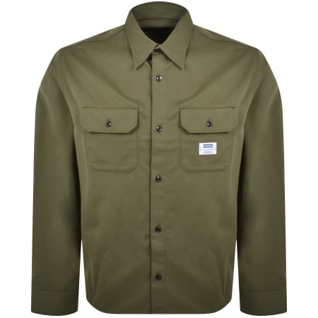 Product Image for HUGO Blue Ekynone Long Sleeve Shirt Green