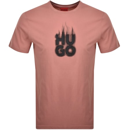 Product Image for HUGO Dalayer T Shirt Pink