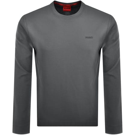 Product Image for HUGO Austin Long Sleeved T Shirt Grey