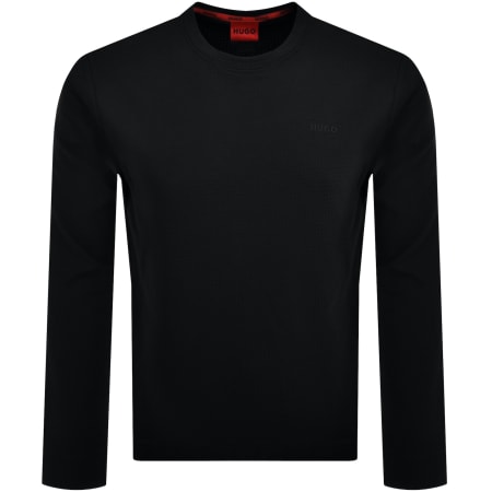 Product Image for HUGO Austin Long Sleeved T Shirt Black