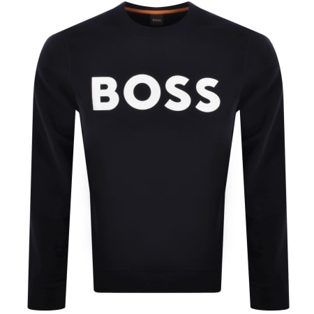 Product Image for BOSS Webasic Crew Neck Sweatshirt Navy