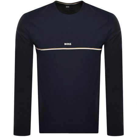 Product Image for BOSS Unique Long Sleeve T Shirt Navy