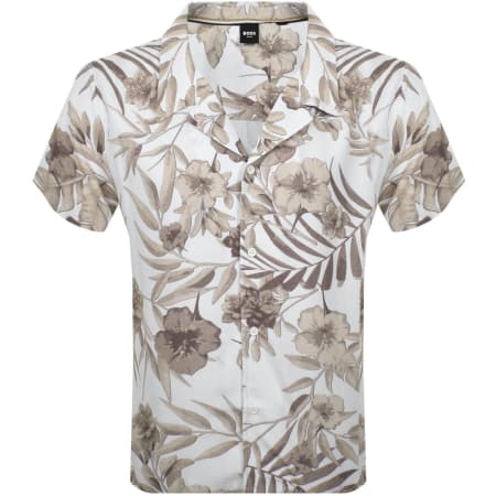 Product Image for BOSS Short Sleeve Beach Shirt White