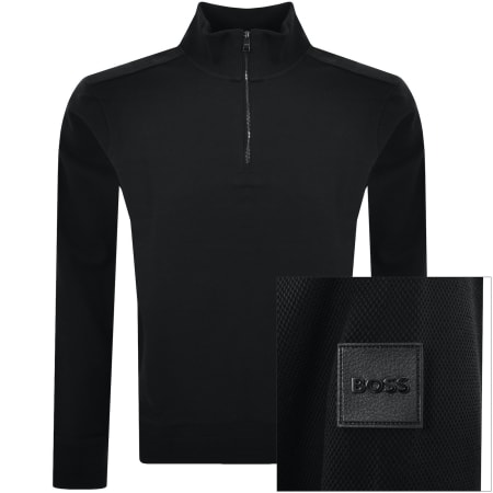 Product Image for BOSS Sidney 59 Quarter Zip Sweatshirt Black