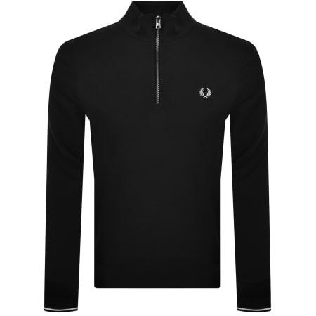 Product Image for Fred Perry Half Zip Sweatshirt Black