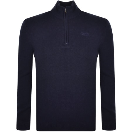 Product Image for Superdry Essential Emblem Henley Jumper Navy