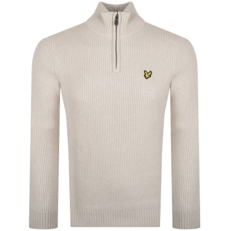 Product Image for Lyle And Scott Quarter Zip Jumper Cream