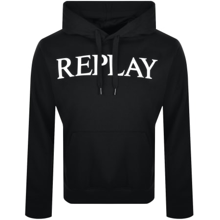 Product Image for Replay Logo Hoodie Black