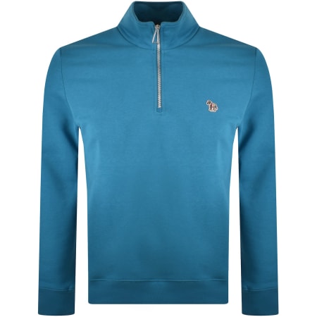 Product Image for Paul Smith Half Zip Sweatshirt Blue