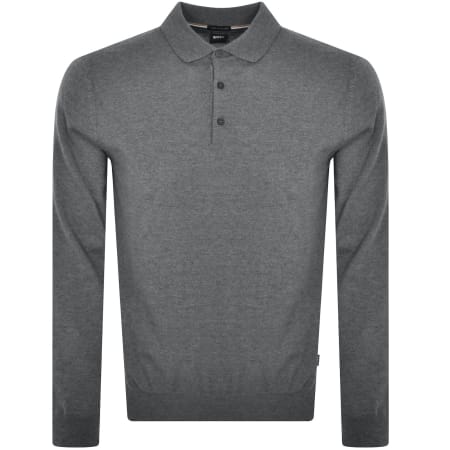 Product Image for BOSS Gemello Polo Knit Jumper Grey