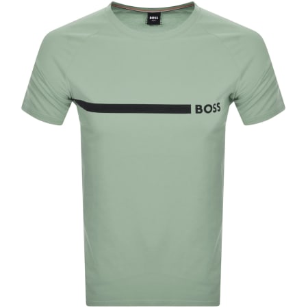 Product Image for BOSS Slim Fit Logo T Shirt Light Green