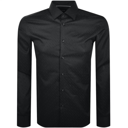 Product Image for BOSS H Hank Kent Long Sleeved Shirt Black