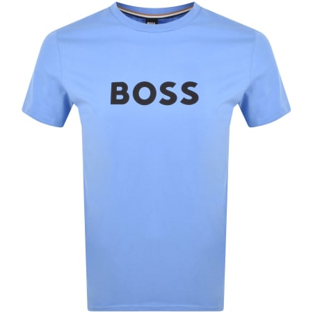 Product Image for BOSS Logo Beach T Shirt Bright Blue