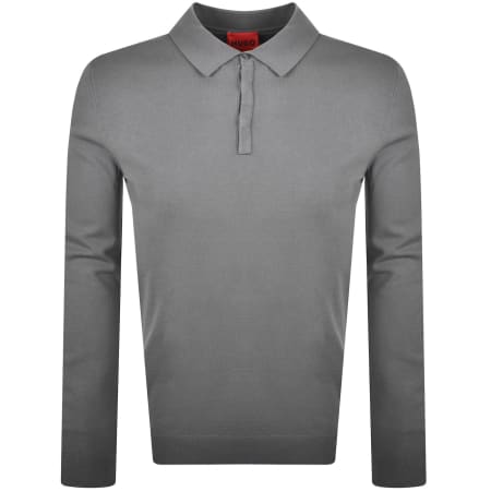 Product Image for HUGO San Pippo Slim Fit Polo T Shirt Grey