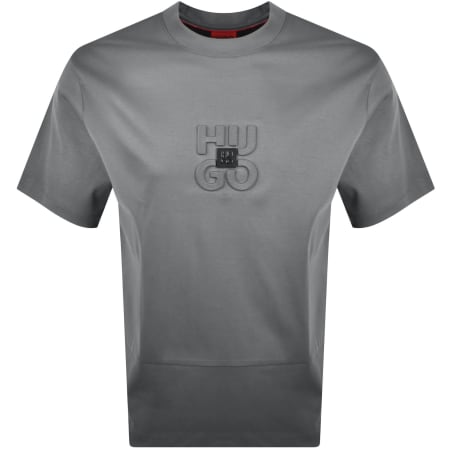 Product Image for HUGO Debostac Relaxed Fit T Shirt Grey