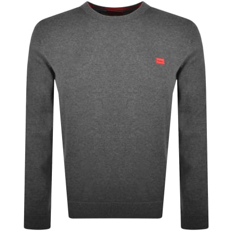 Product Image for HUGO San Cassius Knit Jumper Grey