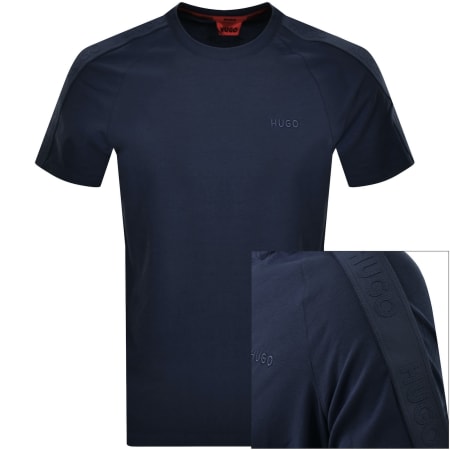 Product Image for HUGO Tonal Logo T Shirt Dark Blue