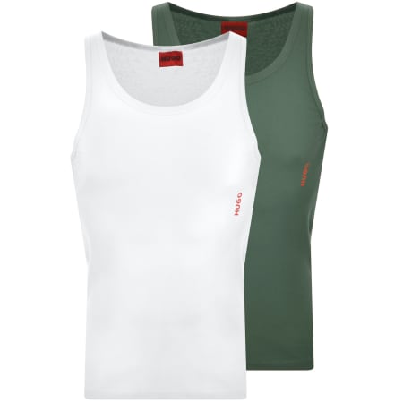Product Image for HUGO 2 Pack Cotton Stretch Vests