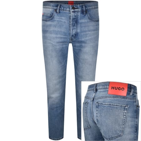 Product Image for HUGO 634 Tapered Fit Jeans Light Wash Blue