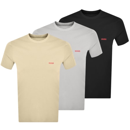 Product Image for HUGO 3 Pack Crew Neck T Shirts
