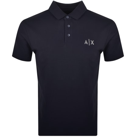 Product Image for Armani Exchange Logo Polo T Shirt Navy