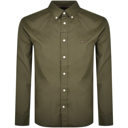 Product Image for Tommy Hilfiger Flex Poplin Regular Fit Shirt Green