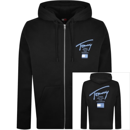 Product Image for Tommy Jeans Zip Through Hoodie Black