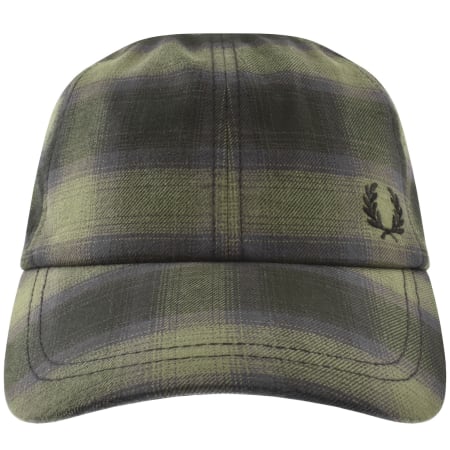 Product Image for Fred Perry Blurred Check Cap Green