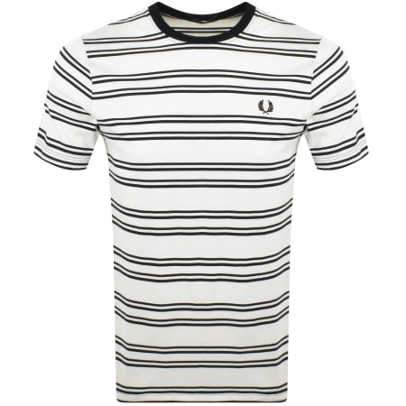 Product Image for Fred Perry Sport Fine Stripe T Shirt Ecru