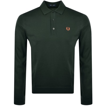 Product Image for Fred Perry Long Sleeve Knit Polo Green