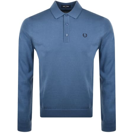 Product Image for Fred Perry Long Sleeve Knit Polo Blue