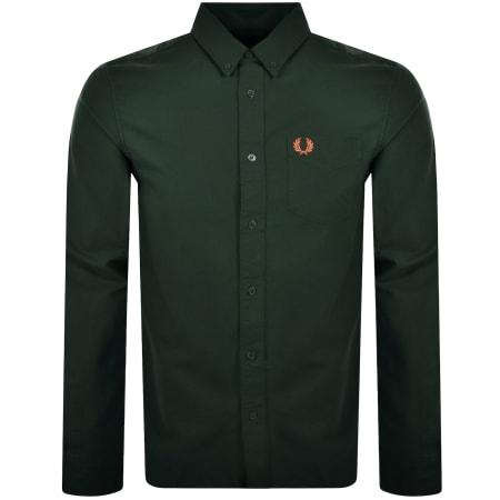Product Image for Fred Perry Oxford Long Sleeved Shirt Green