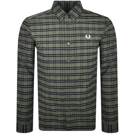 Product Image for Fred Perry Oxford Long Sleeve Shirt Green