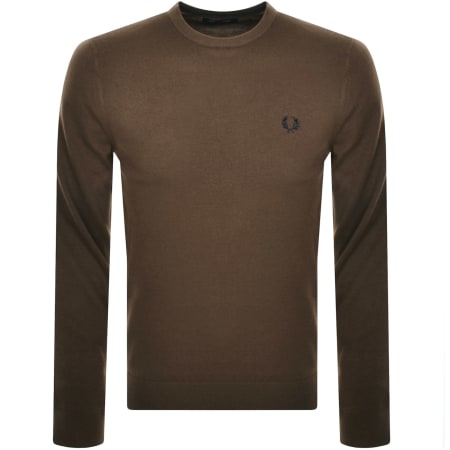 Product Image for Fred Perry Classic Crew Neck Knit Jumper Brown