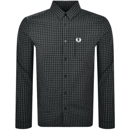 Product Image for Fred Perry Grid Check Long Sleeve Shirt Black