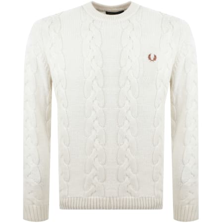 Product Image for Fred Perry Chunky Cable Knit Jumper Ecru