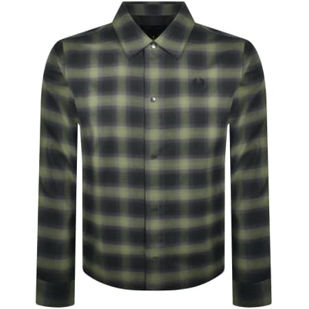 Product Image for Fred Perry Blurred Tartan Overshirt Green