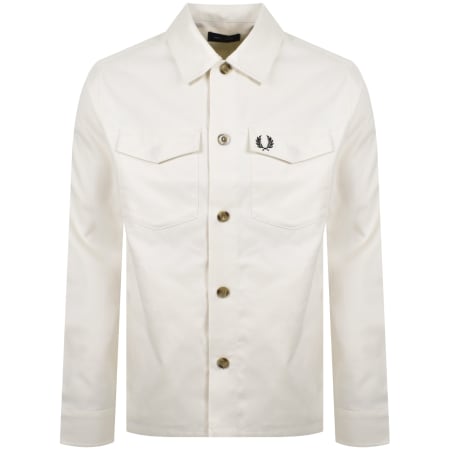Product Image for Fred Perry Heavyweight Oxford Overshirt Ecru
