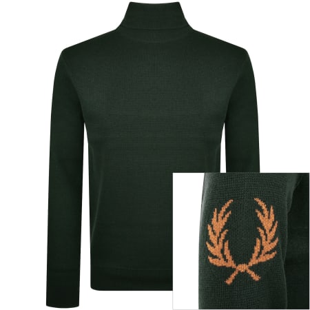 Product Image for Fred Perry Roll Neck Jumper Green