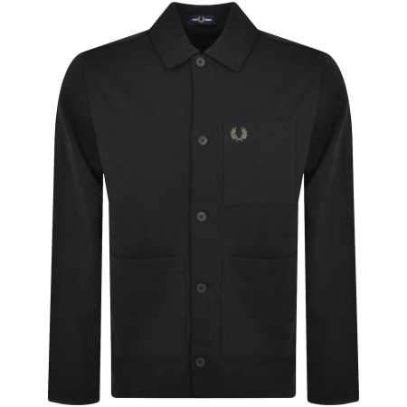 Product Image for Fred Perry Heavyweight Sweat Overshirt Black